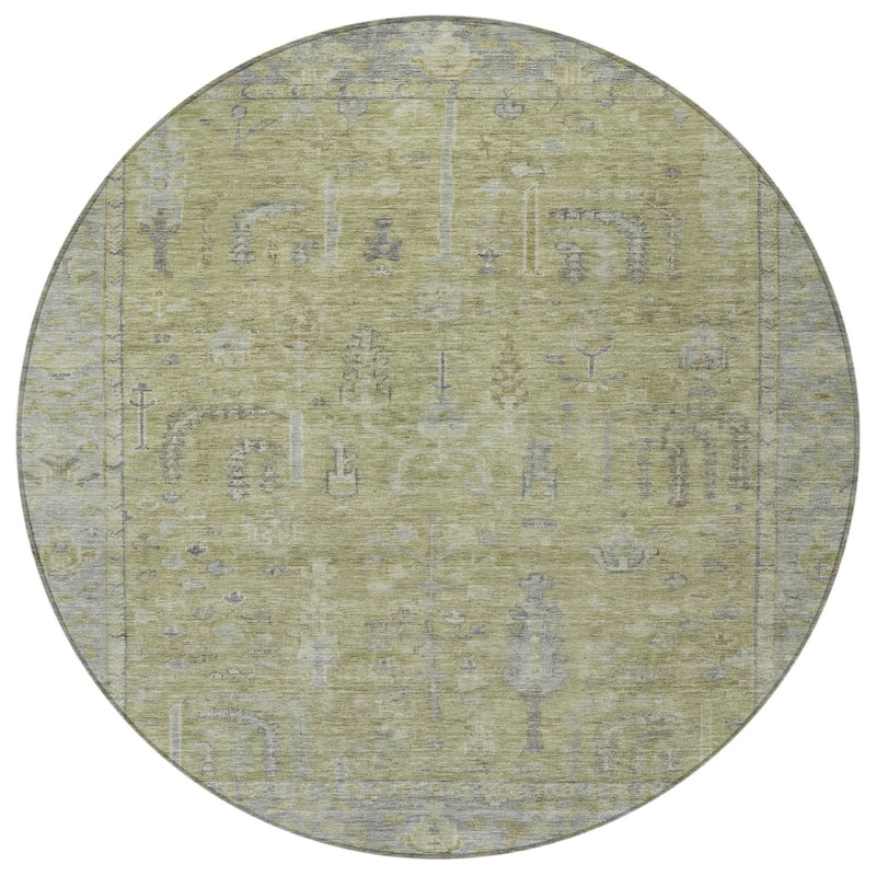 HomeRoots Oriental Traditional Rectangle Outdoor Rug