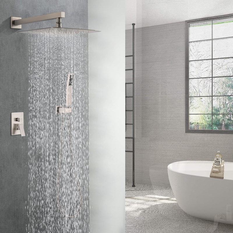 12" Rain Shower Head Systems Wall Mounted Shower - Silver
