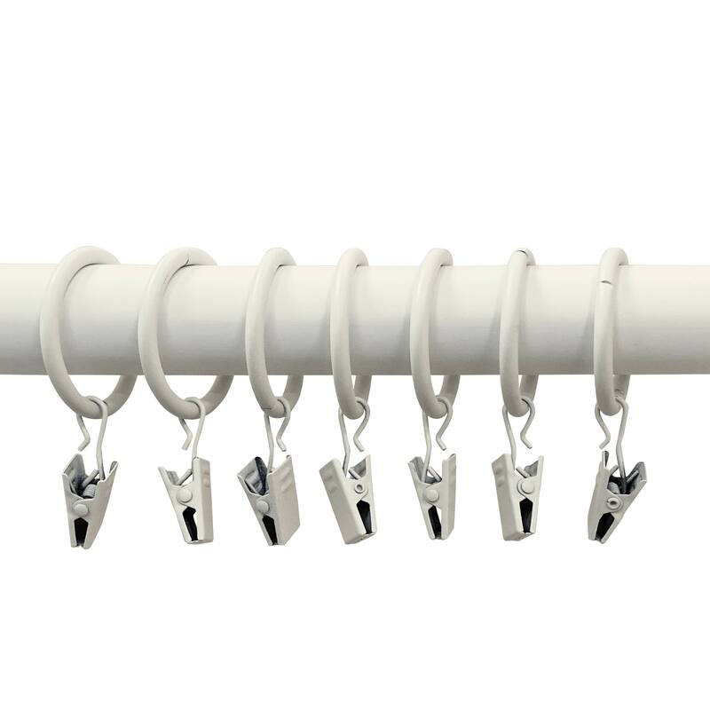 Lumi 1-1/4 in. Clip Rings For 3/4 in. Curtain Rods(7-Pack) - 1.25"