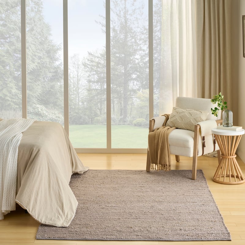 Nourison Natural Jute Indoor only Solid Area Rug