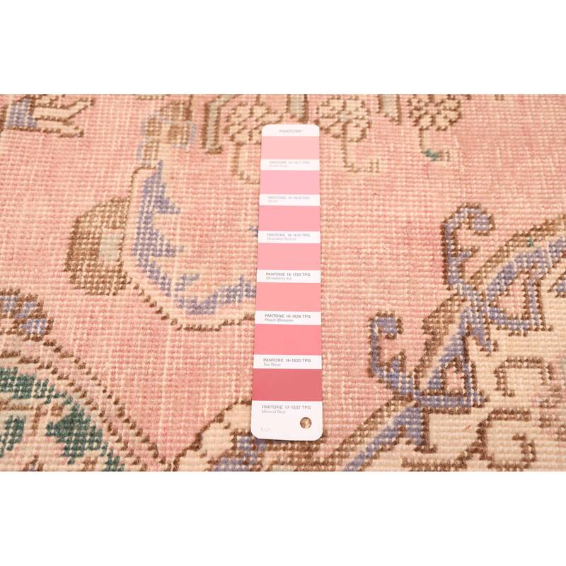 ECARPETGALLERY Hand-knotted Antalya Vintage Pink Wool Rug - 9'7 x 12'6