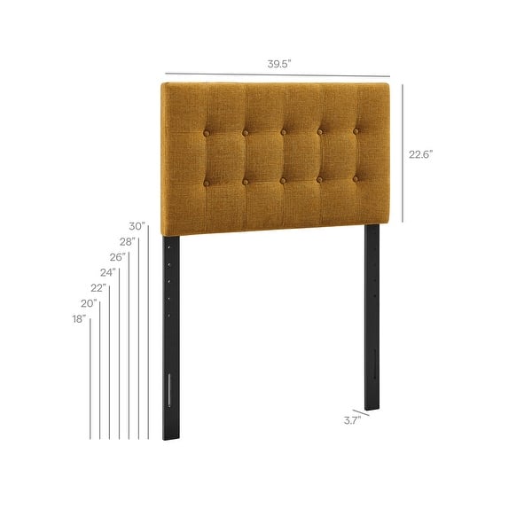 dimension image slide 4 of 27, Emily Upholstered Fabric Headboard