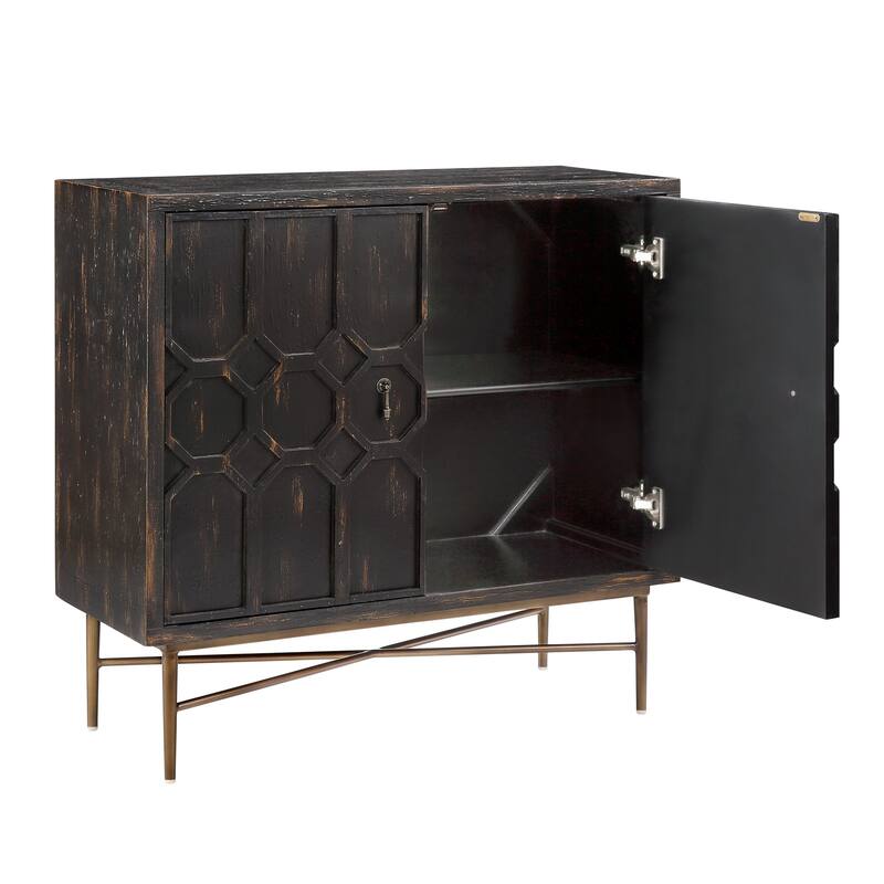 Madison Park Hanley Honeycomb 2-door wood storage cabinet