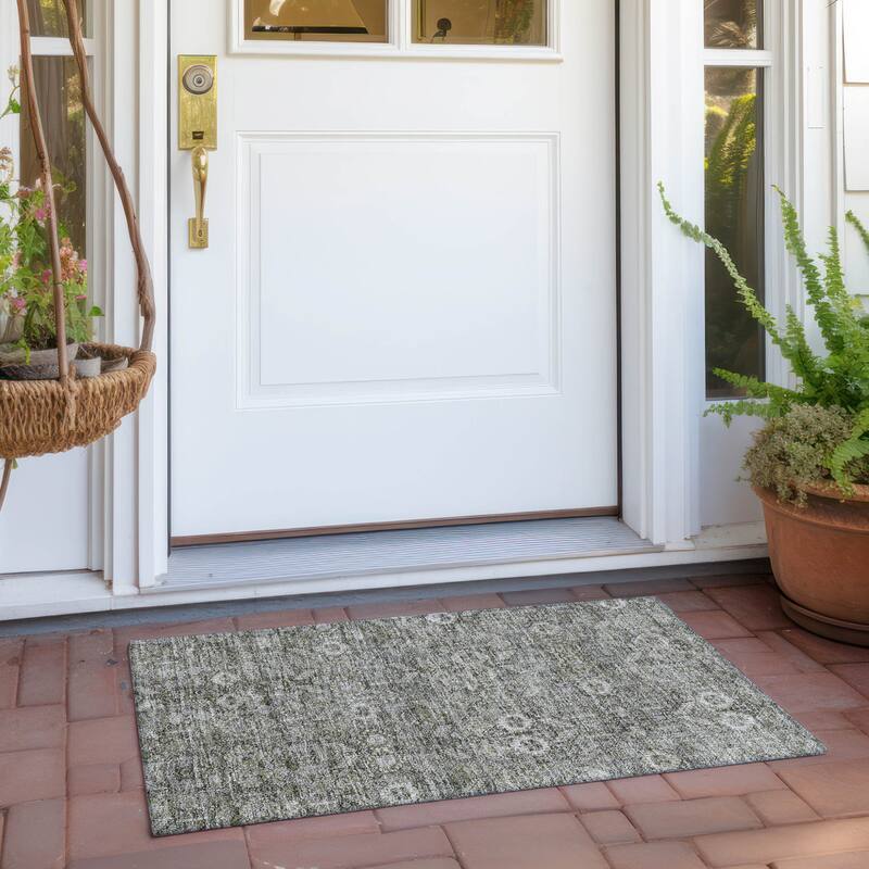 Jara Garden-Inspired Weather Resistant Classic Meets Modern Outdoor Rug