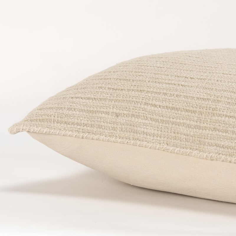 Rizzy Home Textured Stripe Woven Solid Throw Pillow