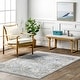 preview thumbnail 1 of 11, Nuloom Valencia SpinClean Traditional Persian Machine Washable Area Rug 4' x 6' - Light Blue - Rectangle
