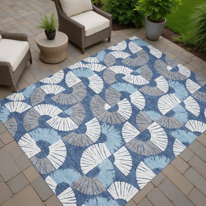 Machine Washable Indoor/ Outdoor Modern Jay Chantille Rug