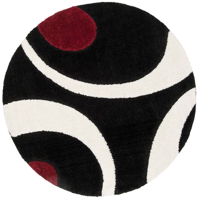 SAFAVIEH Florida Shag Jayati Abstract 1.2-inch Thick Rug