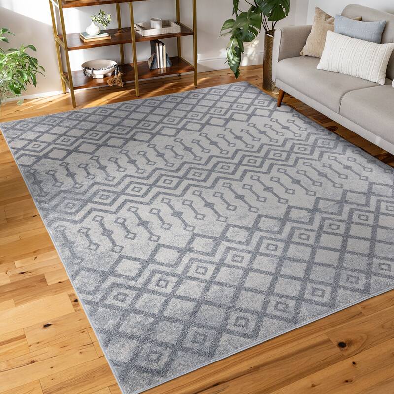 Gematria Moroccan Geometric Indoor Area Rug