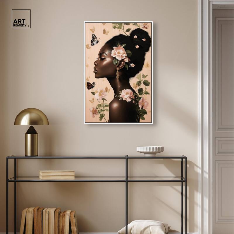 Apricot Whisper Canvas by Art Remedy