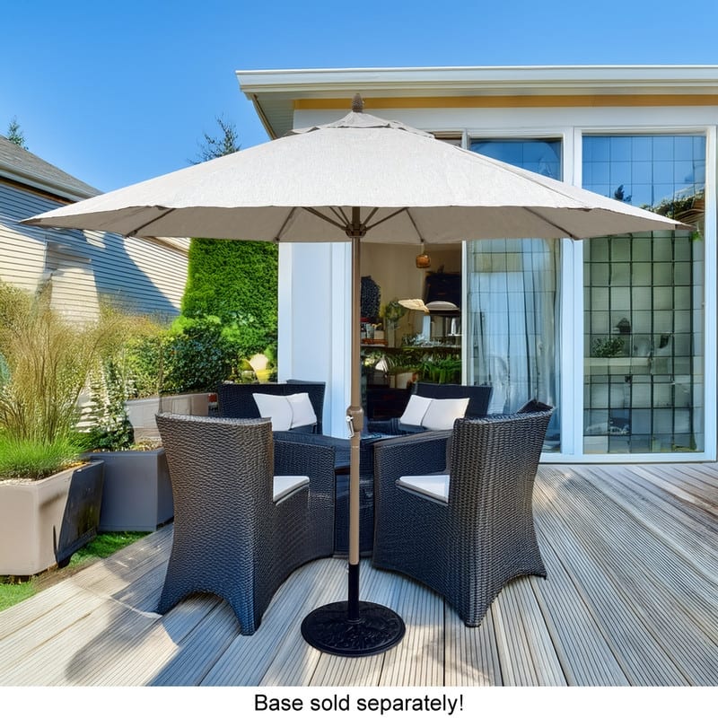 Tropishade 11' Market Umbrella with Sunbrella 15000-03 Spotlight Ash