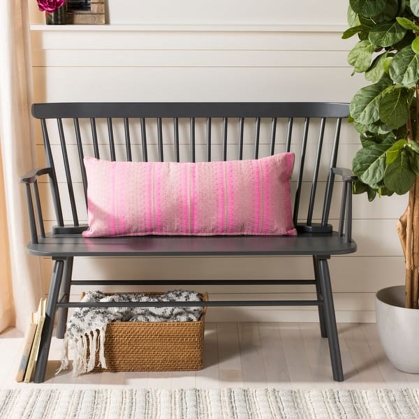 SAFAVIEH Parvin Boho Pink 14 x 30-inch Decorative Pillow Bed