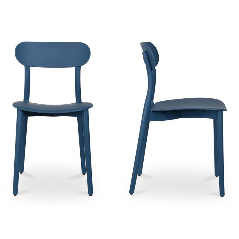 NADAAL STUDIOS Vance, Patio Dining Chairs, Black, Set of Two - 16.75 X 20.5 X 31