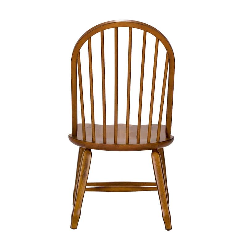 Treasures Rustic Oak Bow Back Dining Chair (Set of 2)