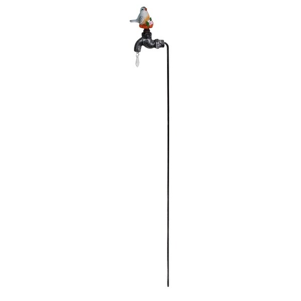 31" Bird with Flower Sitting on Spigot Summer Yard Stake - N/A