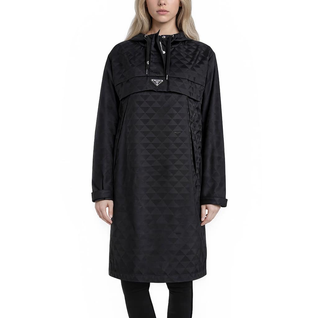 Prada Printed Pullover Re-Nylon Raincoat