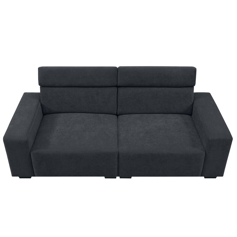 Kata Spacious and Comfortable Velvet Loveseat for Living Room