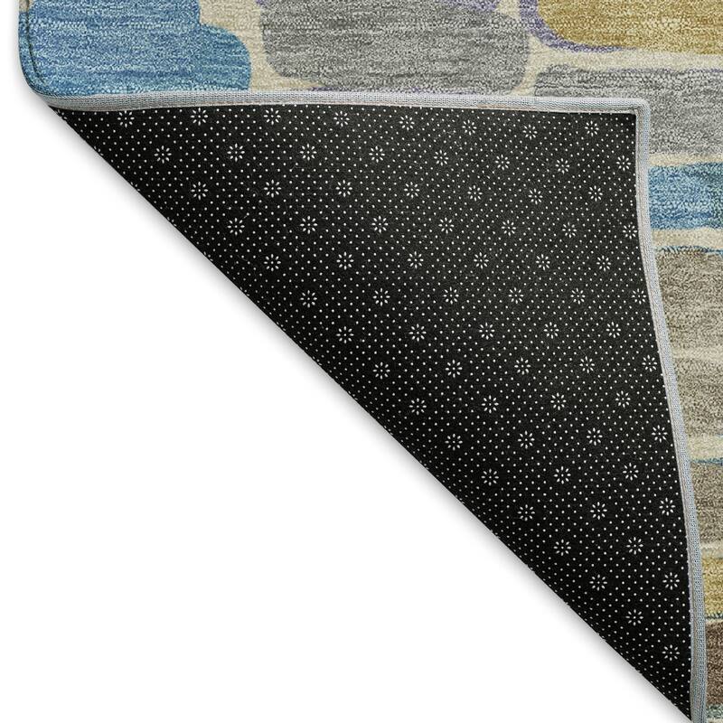 Machine Washable Indoor/ Outdoor Modern Caps Chantille Rug