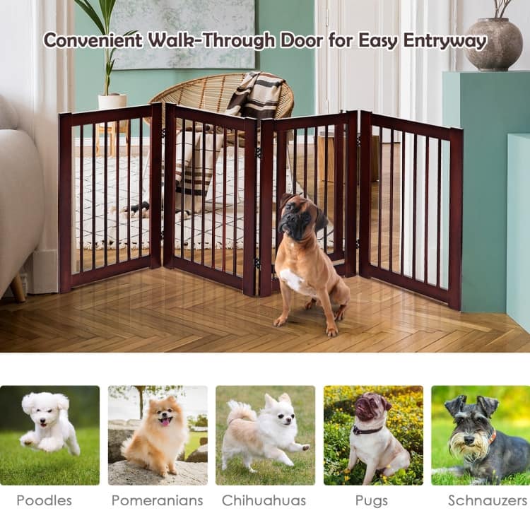 30" Configurable Folding 4 Panel Wood Fence - 80" x 30" x 0.8"