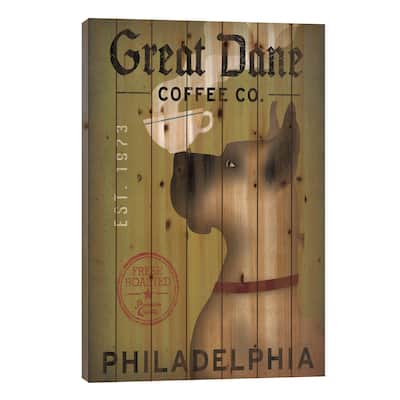 Great Dane Coffee Co. Print On Wood by Ryan Fowler - Multi-Color