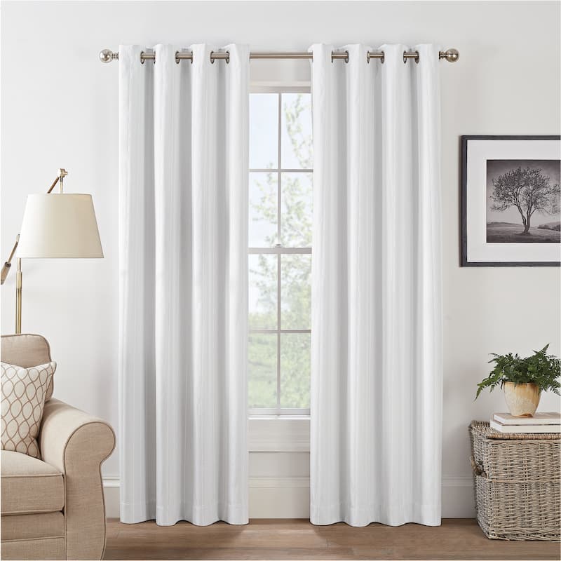Eclipse Basel Dot Draft Stopper Energy Saving 100% Blackout Grommet Top Curtain Panel