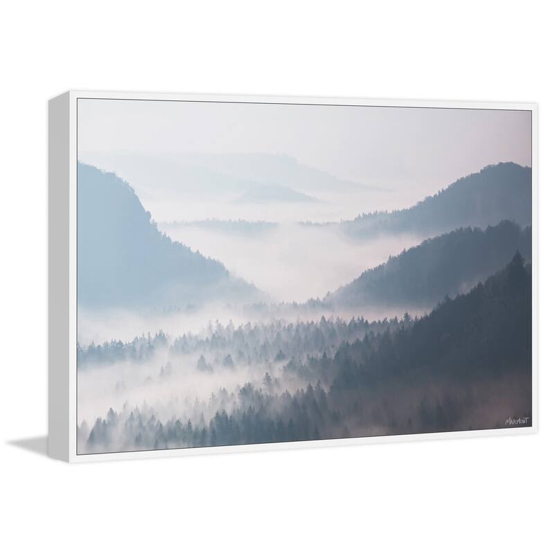 Perfect Winter Day Floater Framed Print on Canvas