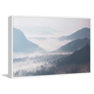 Perfect Winter Day Floater Framed Print on Canvas