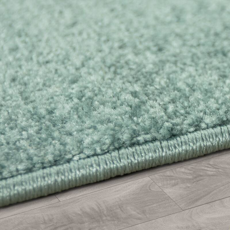 Kids Rug with Stars for Nursery Starry Sky in grey, pink and green