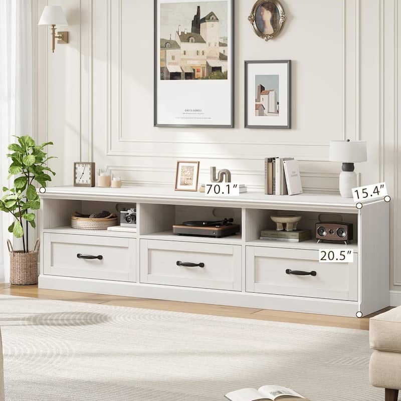 Modern TV Console Table, TV Stand with Storage Drawer - N/A