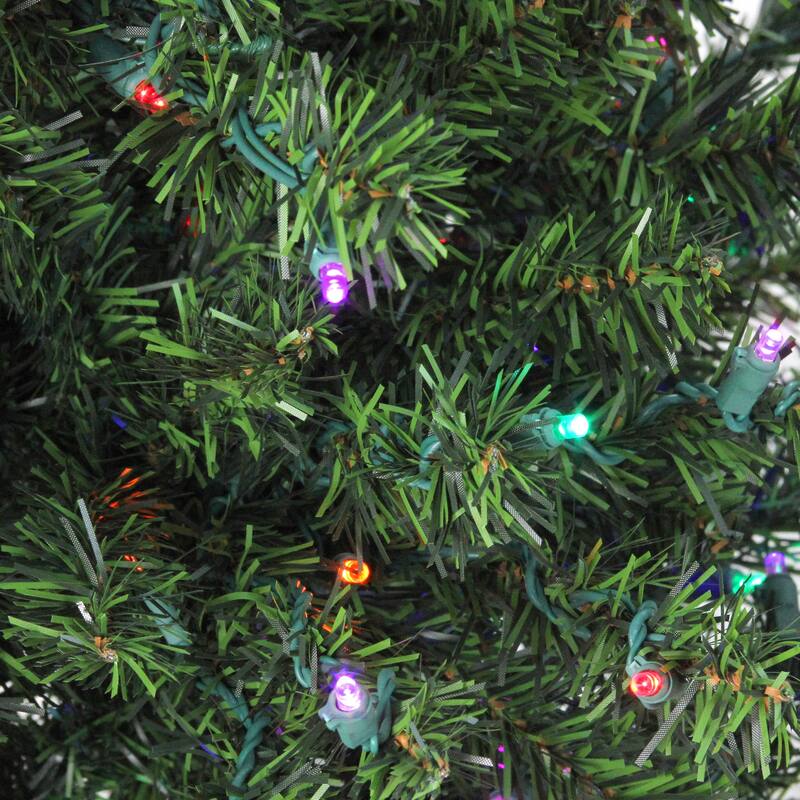 1.5' Pre-Lit Canadian Pine Artificial Christmas Tree Multicolor Lights - 1.5 Foot