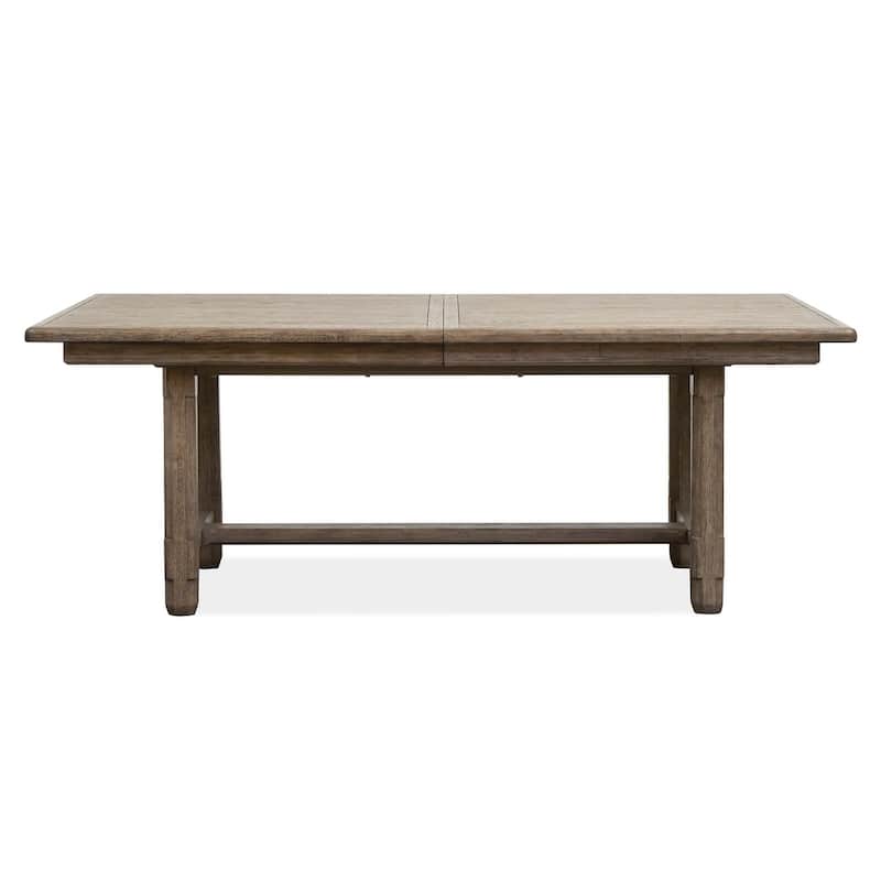 Magnussen Home Claremont Smokey Taupe Extendable Rectangular Dining Table - 42''W x 80''D x 30''H