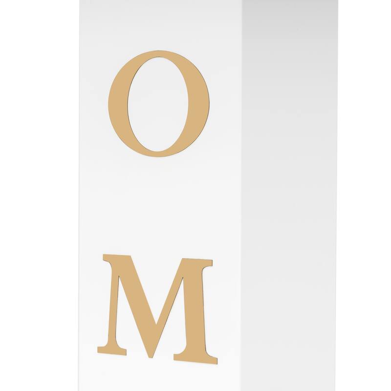 White Wood Vase HOME Letter Floor Vase