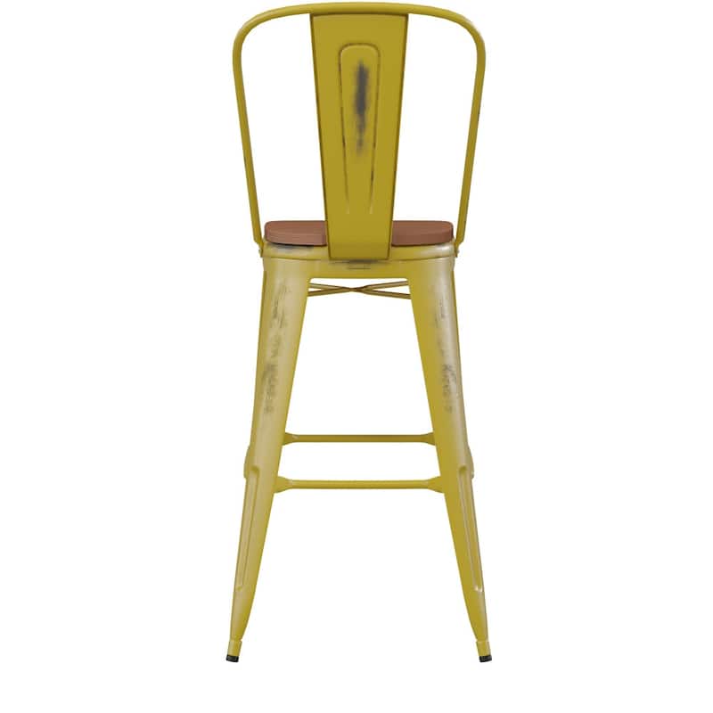 All-Weather Bar Height Stool with Poly Resin Seat
