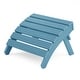 preview thumbnail 9 of 12, WINSOON All Weather HIPS Outdoor Folding Ottoman Adirondack Chair Footrest Blue