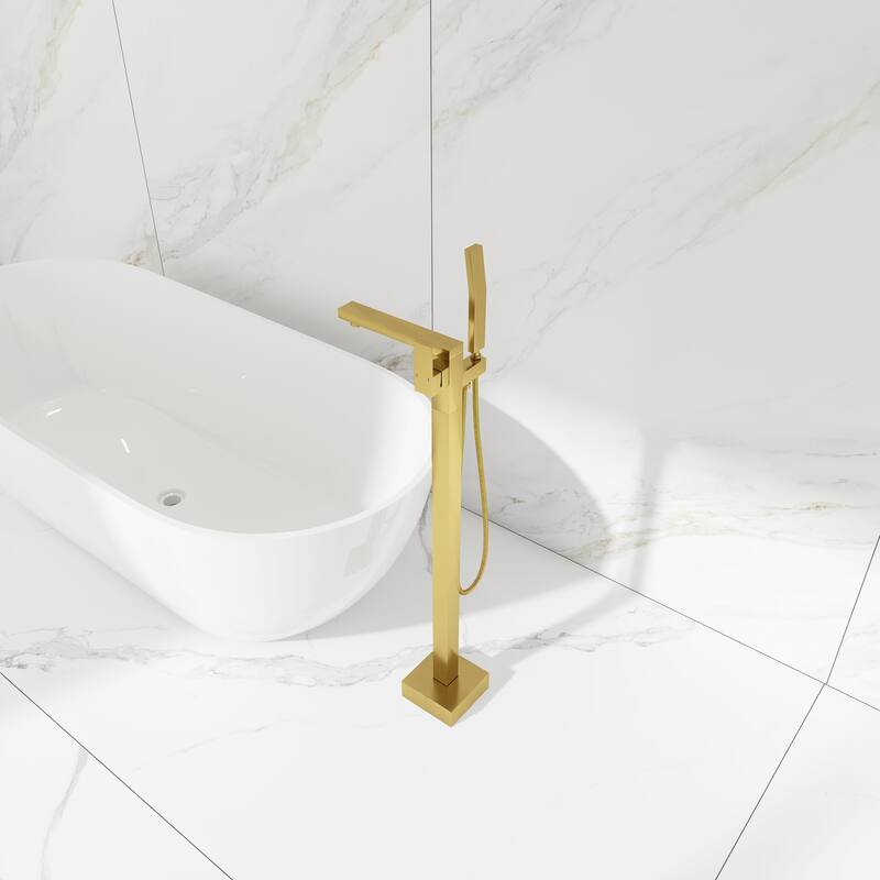 Freestanding Tub Shower Claw Foot Faucet with Handheld Spout - 10"37"