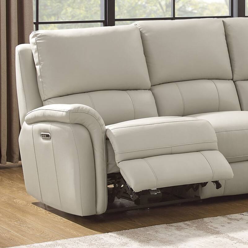 Hydeline Erindale Zero Gravity Power Recline and Headrest Top Grain Leather Sofa and Loveseat