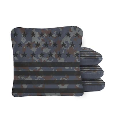 American Flag Camouflage Navy Dual Sided Cornhole Bags