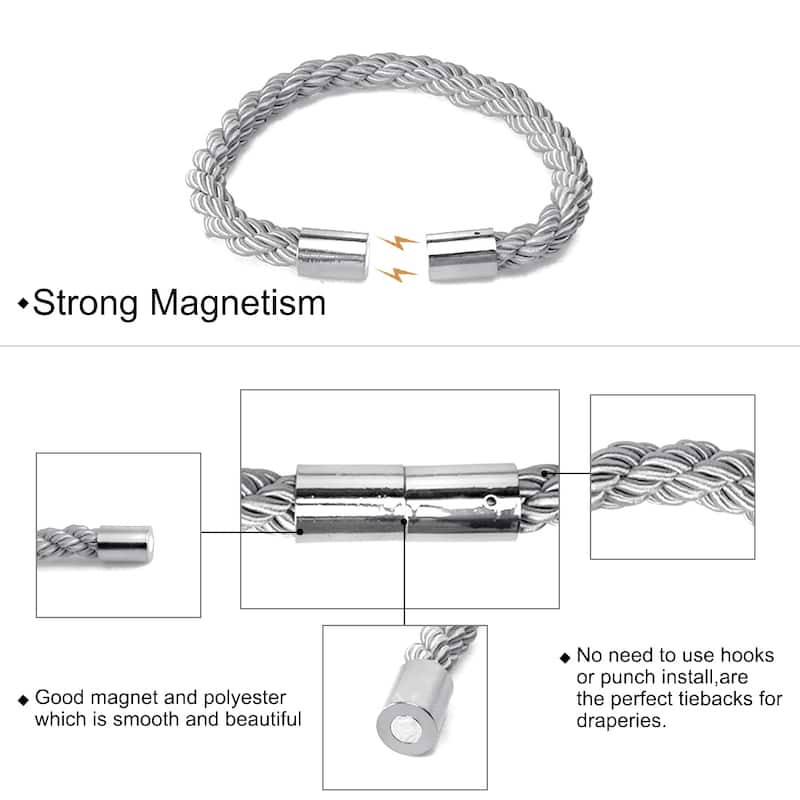 2pcs Magnetic Curtain Tieback Holdback Decorative Curtain Holders