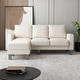 preview thumbnail 10 of 22, Modern Comfortable Living Room Furniture L Shape Sofa with Ottoman in Fabric with High Quality Wood and Durable Metal Legs Beige