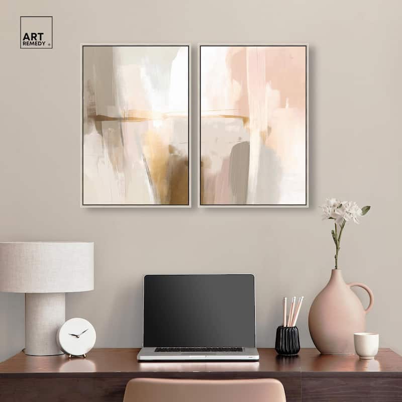 Meditative Hues I Canvas Set of 2 by Art Remedy