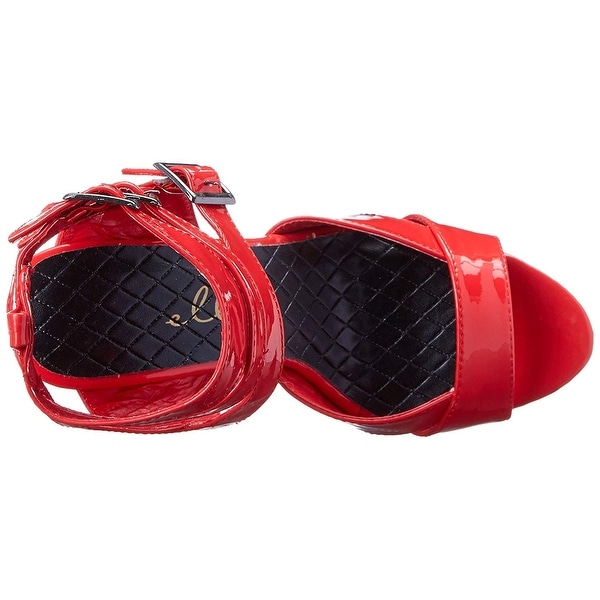 Ellie Shoes Women/'s 609-Athena Platform Sandal RED//BLACK