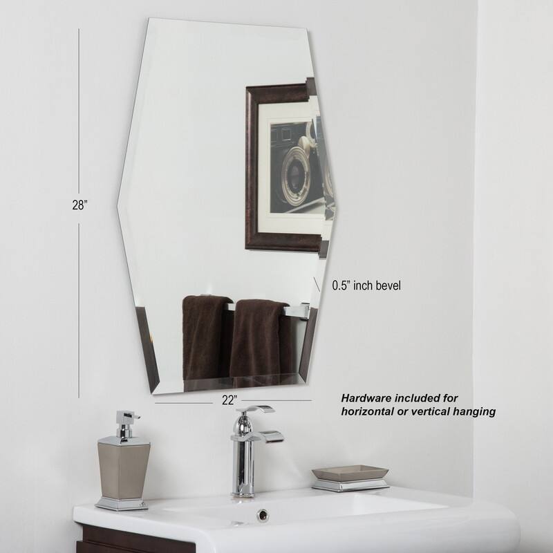 Century Clear Glass Modern Bathroom Mirror