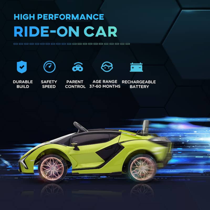 Lamborghini SIAN Licensed Kids Ride-On Car - 12V Battery-Powered Electric Sports Car with Remote Control for Ages 3-5