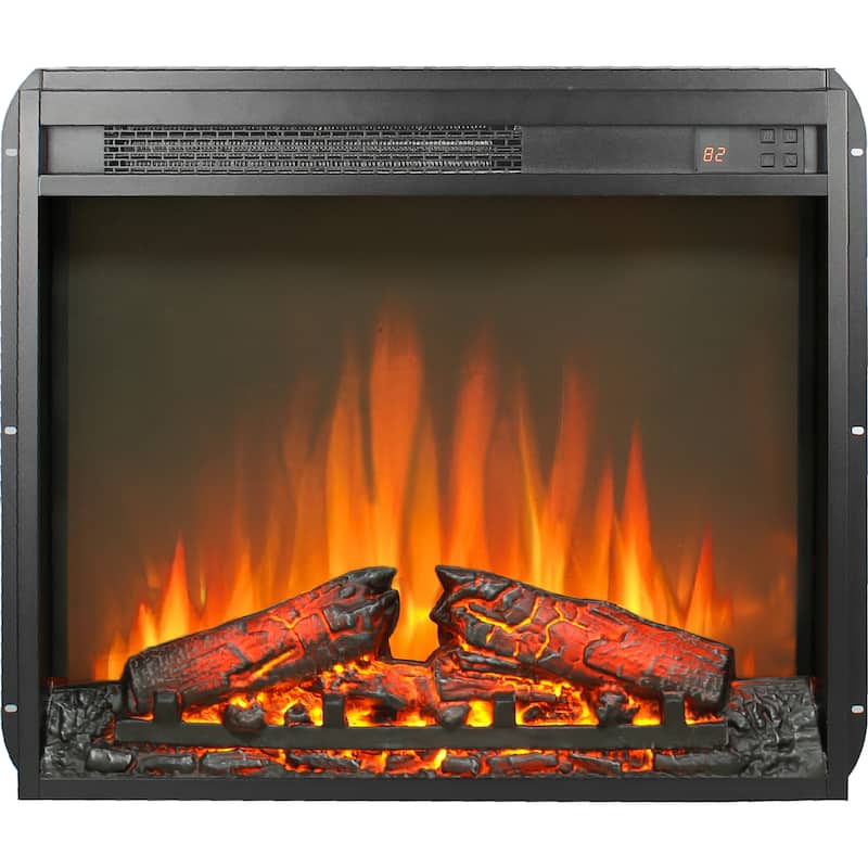 23 Inch Electric Fireplace Insert - Antique Black
