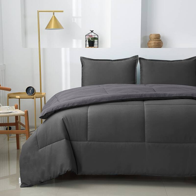 Shatex Reversible Bedding Comforter Set with 2 Pillow Shams