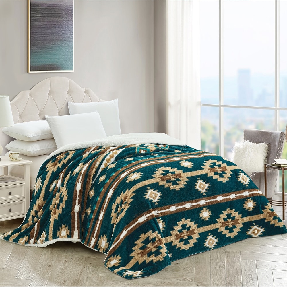 Southwest faux fur comforter