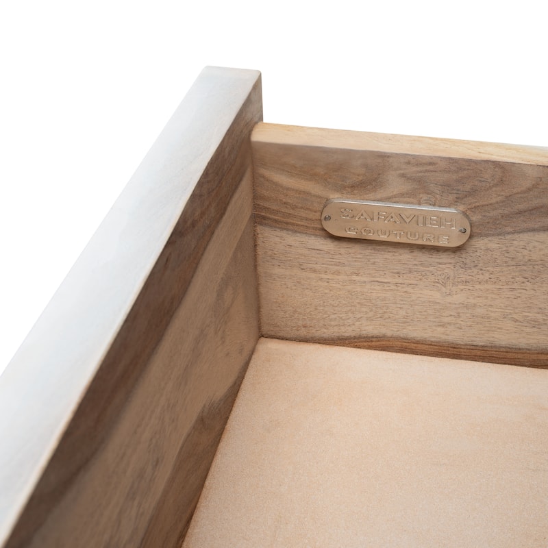 SAFAVIEH Couture Cora Rose Herringbone Nightstand - Natural
