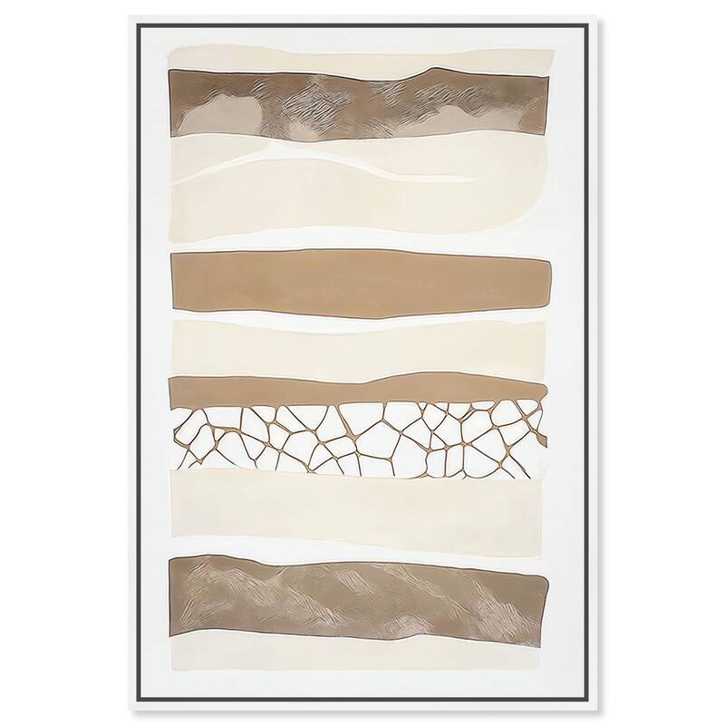 Relief Rifts II Canvas by Art Remedy - 16" x 24" - White
