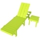 preview thumbnail 94 of 113, Shoreside Modern Poly Eco-Friendly All Weather Reclining Chaise Lounge With Wheels and Side Table (2-Piece Set)