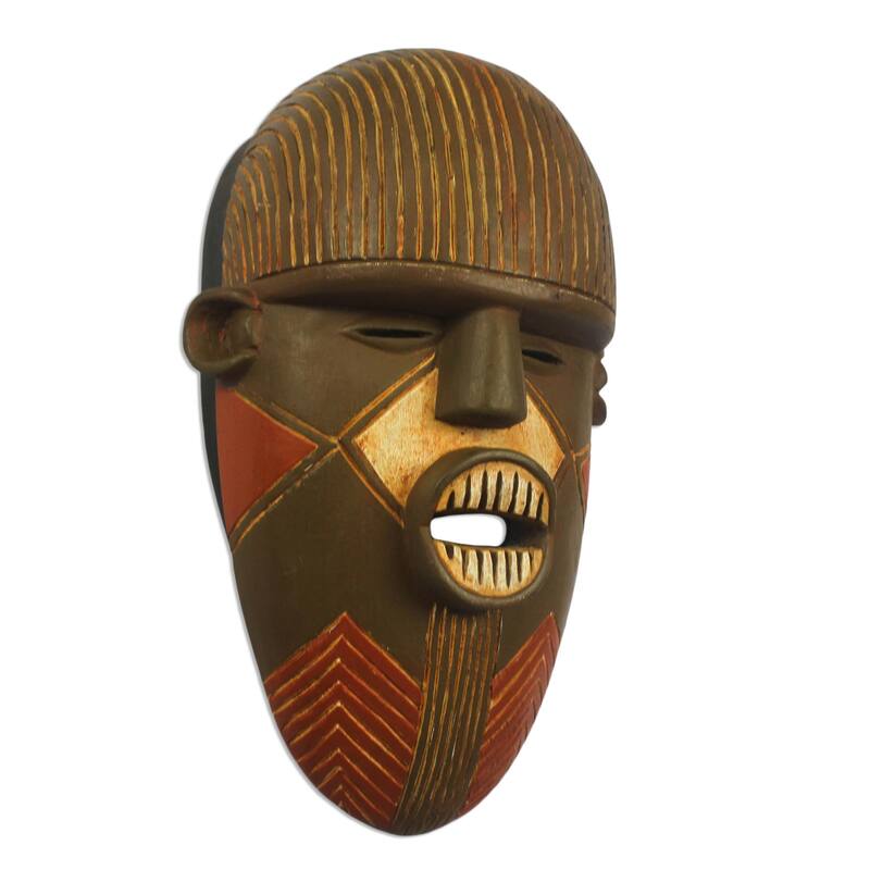 Novica Handmade Luena African Wood Mask